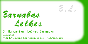 barnabas lelkes business card